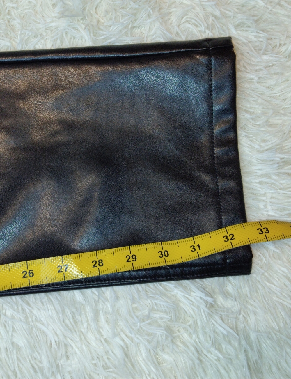 Abercrombie & Fitch The 90s Straight Ultra High Rise Faux Leather Pant CurveLove - Picture 9 of 9